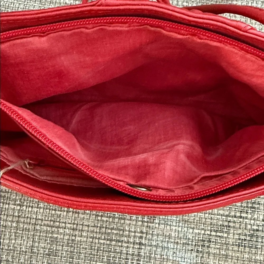 Chic Red Leather Clutch